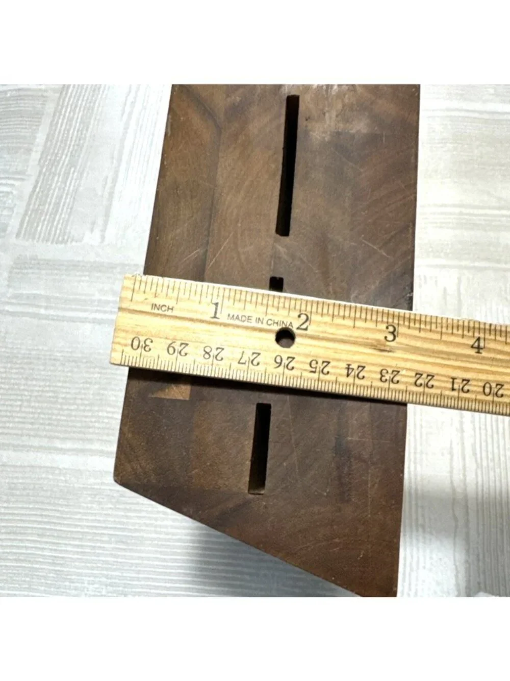 Cangshan Wood Knife Block Asymmetrical Freestanding 5 Slots  Walnut